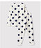 Pigiama bambina/bambino fantasia grafica in cotone biologico bianco MARSHMALLOW/blu MEDIEVAL