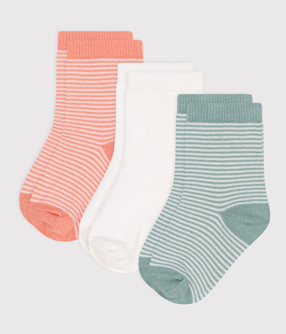 3 paia di calzini in cotone millerighe neonato variante 1