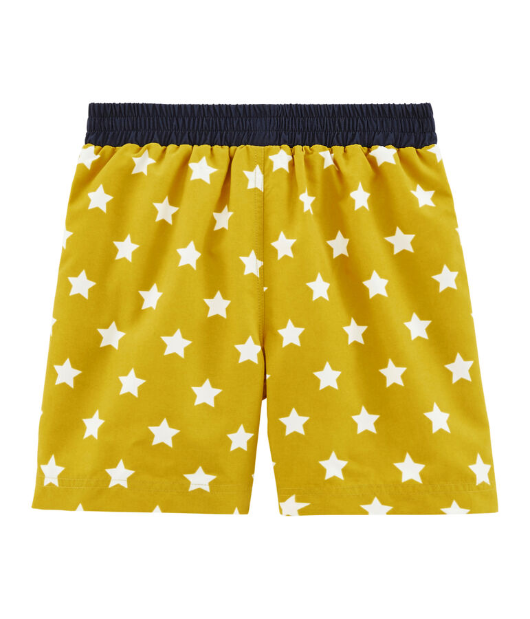 Short da spiaggia bambino giallo BAMBOO/bianco MARSHMALLOW
