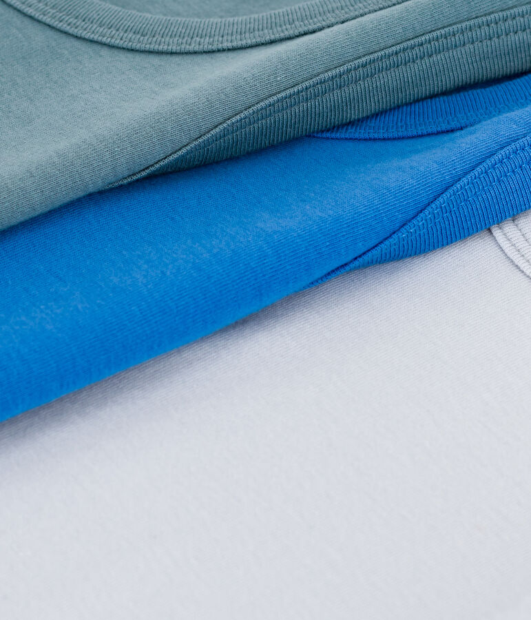 Set di canotte in cotone tinta unita bambina multicolore