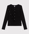 Cardigan in cotone tinta unita donna nero