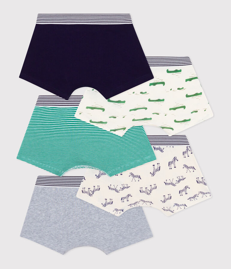 Set di boxer in cotone con stampa di animali bambino multicolore