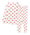 Pigiama ragazza - ragazzo a costine bianco MARSHMALLOW/rosso TERKUIT