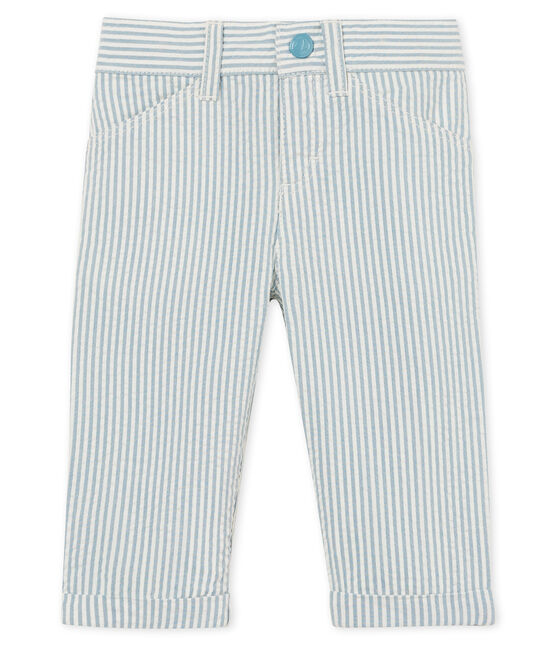 Pantalone maschietto a righe blu FONTAINE/bianco MARSHMALLOW