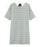 Abito maniche corte donna beige COQUILLE/verde SOUSBOIS