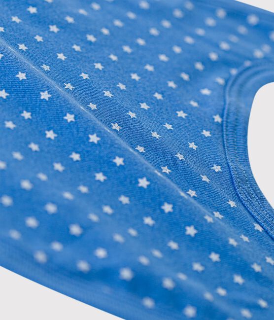 Bavaglino bebè in cotone biologico blu BRASIER/grigio MARSHMALLOW