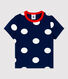 T-shirt bebè a maniche corte in jersey a pois