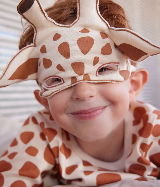 Pigiama stile maschera di Carnevale giraffa in cotone bambino bianco AVALANCHE/ ECUREUIL