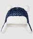 Cappello di pelliccia con paraorecchie impermeabile bebè maschio