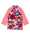 T-shirt anti-UV UPF 50+ ecoresponsabile bimba rosa MERVEILLE/bianco MULTICO
