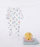Pigiama in cotone a righe con cuori neonato bianco MARSHMALLOW/bianco MULTICO