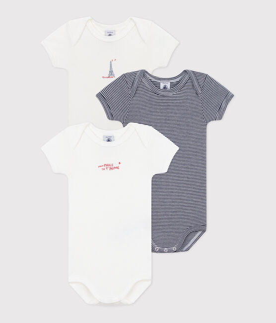 Set da 3 body a maniche corte in cotone neonato variante 1
