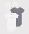 Set da 3 body a maniche corte in cotone neonato variante 1