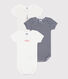 Set da 3 body a maniche corte in cotone neonato