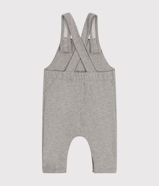 Salopette lunga in tessuto felpato neonato grigio CHATON CHINE