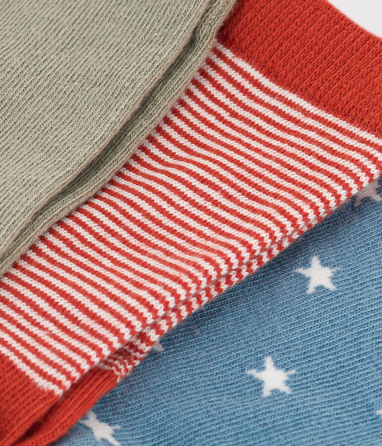 Confezione da 3 paia di calzini stelle in jersey di cotone bambini multicolore