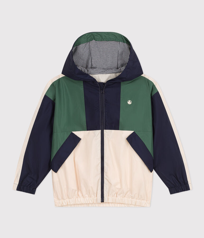 Giacca a vento bambino ecru/multicolore
