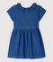 Abito in denim chiaro a pois per bebè femmina blu DENIM CLAIR