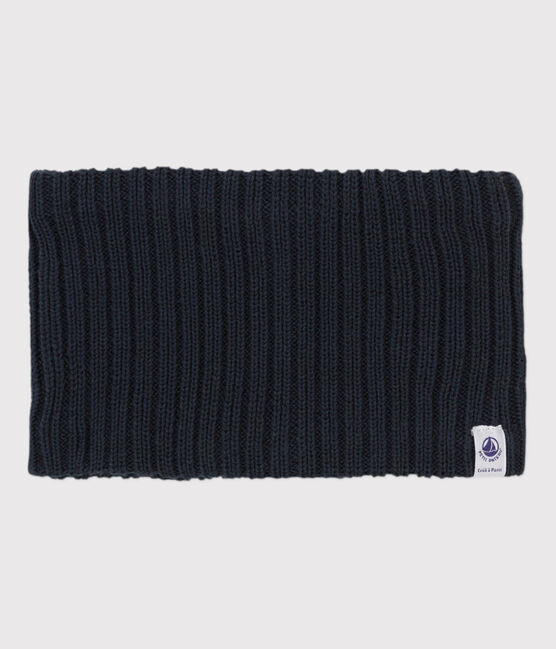Snood in maglia bebè foderato in pile riciclato blu SMOKING