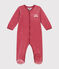 Tutina pigiama neonato in ciniglia rosa PAPI