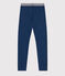 Jeggings in tessuto felpato effetto denim bambina blu MEDIEVAL/beige ECRU