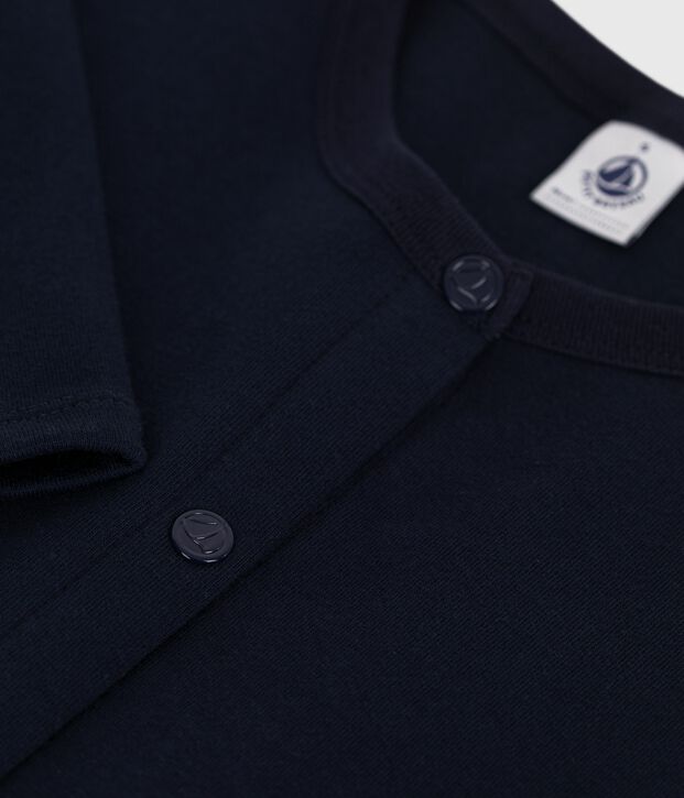 Cardigan in cotone tinta unita donna blu