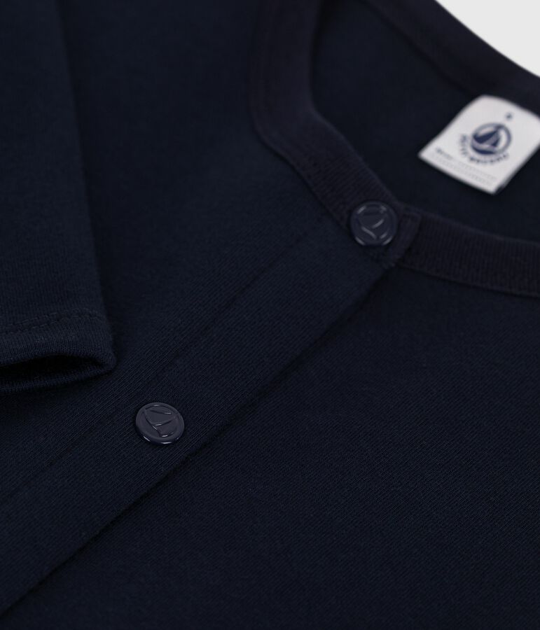 Cardigan in cotone tinta unita donna blu