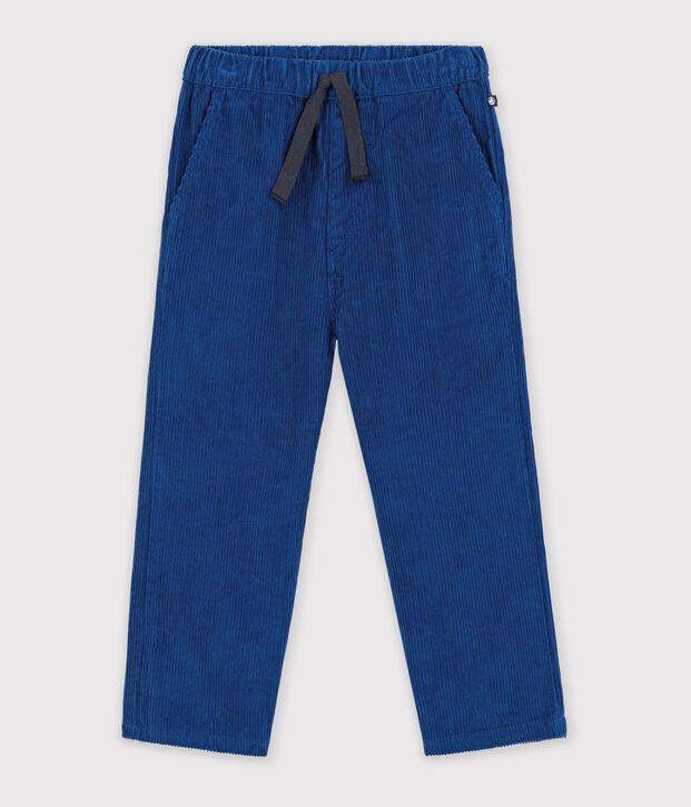 Pantaloni dritti in velluto blu