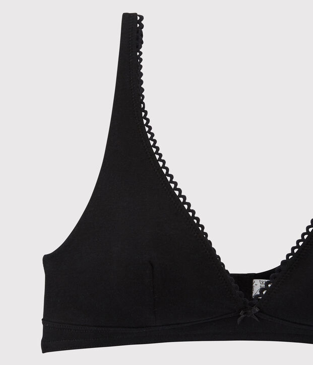 Reggiseno in cotone stretch Donna nero