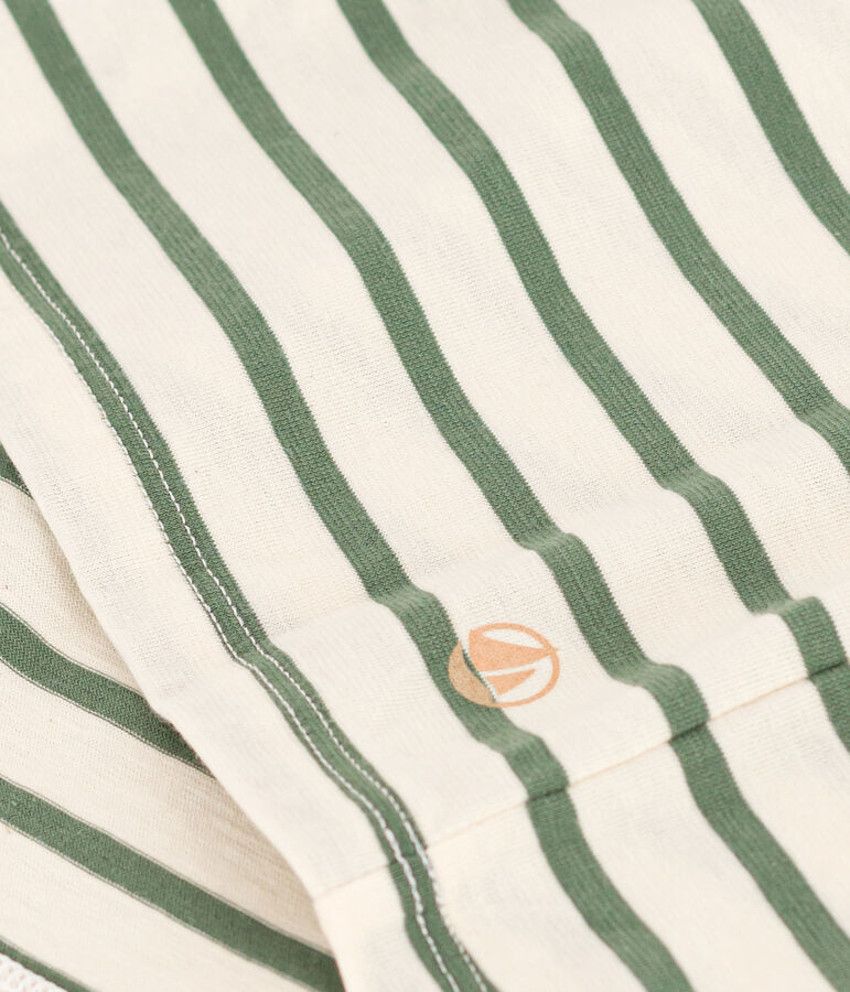 T-shirt LE DROIT girocollo in cotone Donna ecru/verde