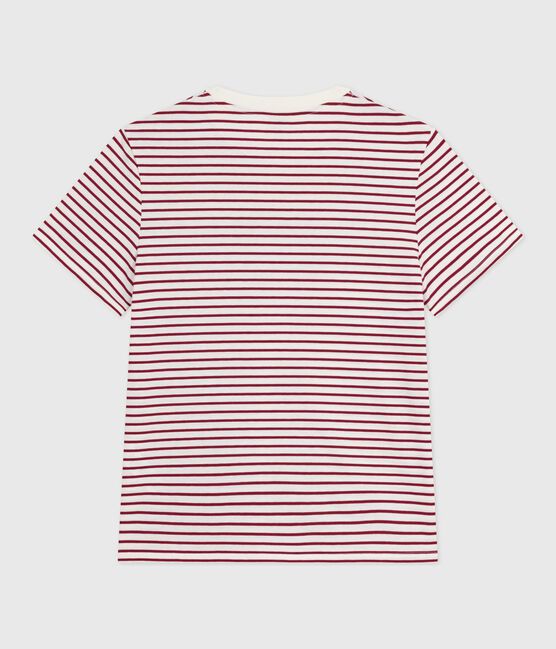 T-shirt a maniche corte e dal taglio dritto in cotone donna rosso MILK/ AMARANTE