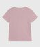 T-shirt a maniche corte e dal taglio dritto in cotone donna rosso MILK/ AMARANTE