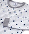 Pigiama bambino a costine grigio POUSSIERE/bianco MULTICO
