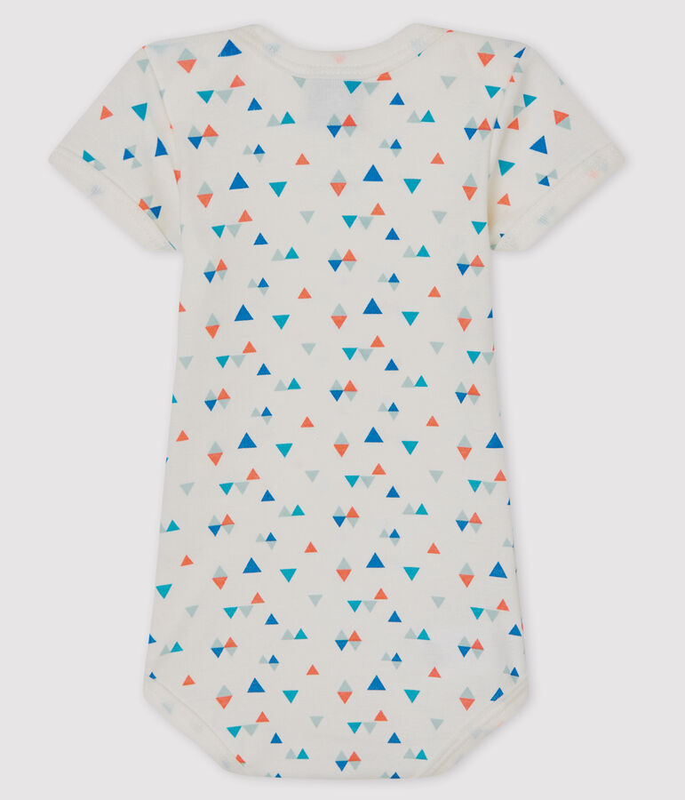 Body manica corta beb&egrave; maschietto-bambina bianco/multicolore