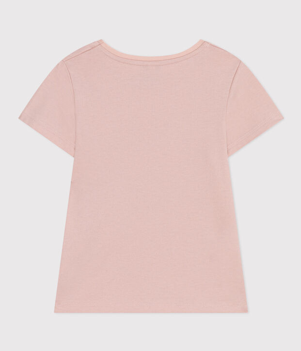 T-shirt in jersey leggero bambina rosa