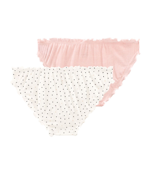 Lotto da 2 slip froufrou donna multicolore