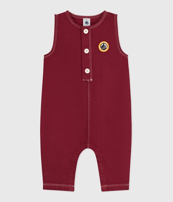 Tutina lunga in denim tinta unita neonato AMARANTE