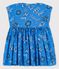 Vestito a maniche corte bebè in popeline in fantasia bandana blu BRASIER/bianco MULTICO