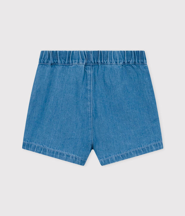 Shorts in denim leggero per beb&egrave; blu