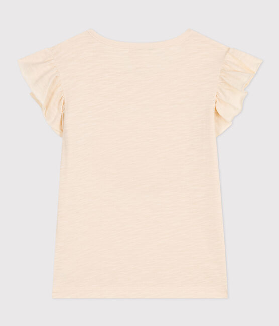 T-shirt in jersey fiammato bambina ecru AVALANCHE