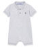 Tutina corta polo bebè maschio grigio POUSSIERE CHINE
