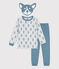 Pigiama di cotone bambino unisex con maschera e fantasia "cane"  grigio POUSSIERE/ ROVER