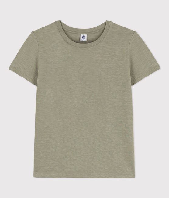 T-shirt LE DROIT girocollo in cotone donna verde MARECAGE