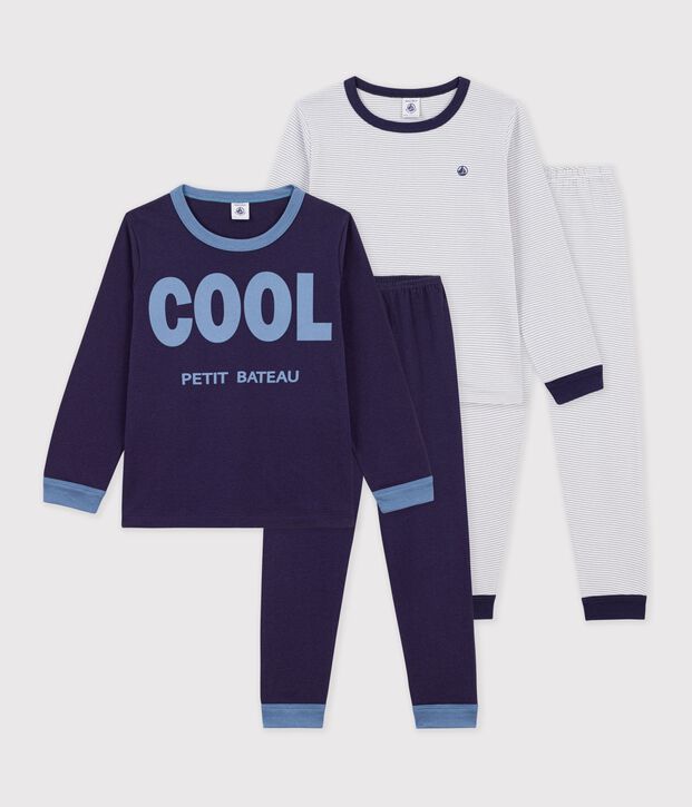Set di pigiami in cotone fantasia bambino multicolore