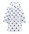 Accappatoio bambino in spugna bianco MARSHMALLOW/blu MEDIEVAL