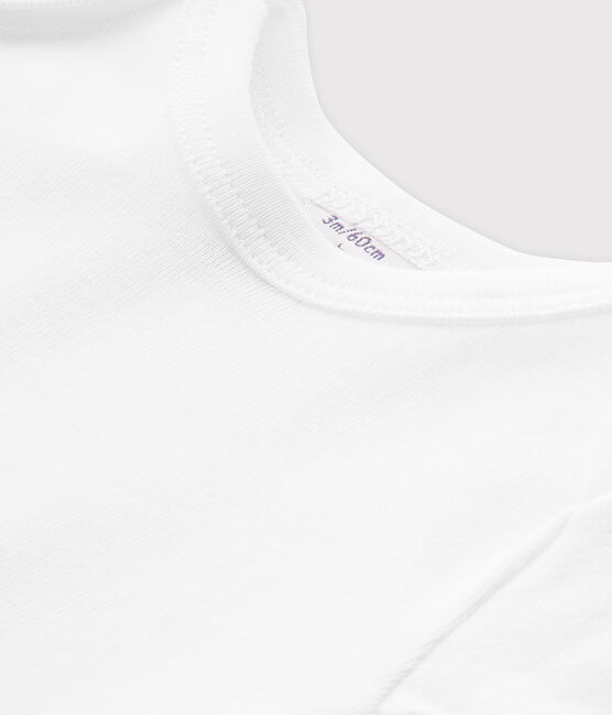 T-shirt bebé unisex tinta unita bianco ECUME