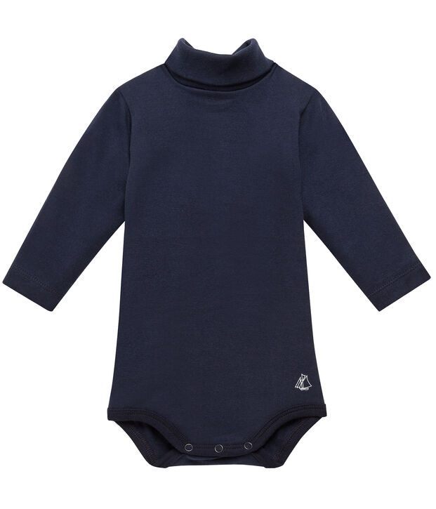 Body b&eacute;b&eacute; con collo alto blu