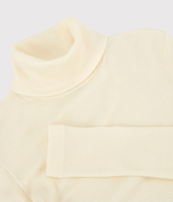 Dolcevita in lana e cotone Donna bianco MARSHMALLOW