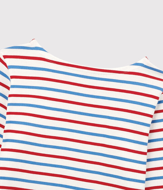 Marinière in cotone Donna bianco MARSHMALLOW/rosso BRASIER/blu PEPS