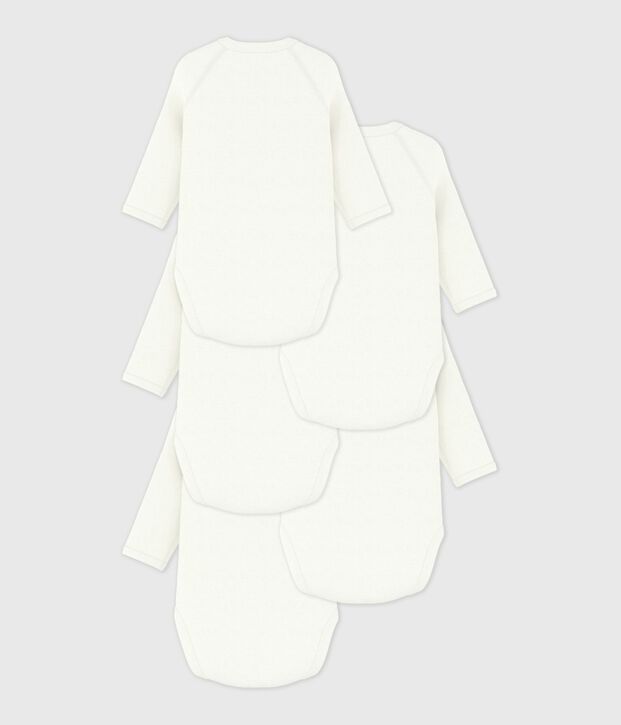 Set di body incrociati a maniche lunghe in cotone a tinta unita neonato multicolore